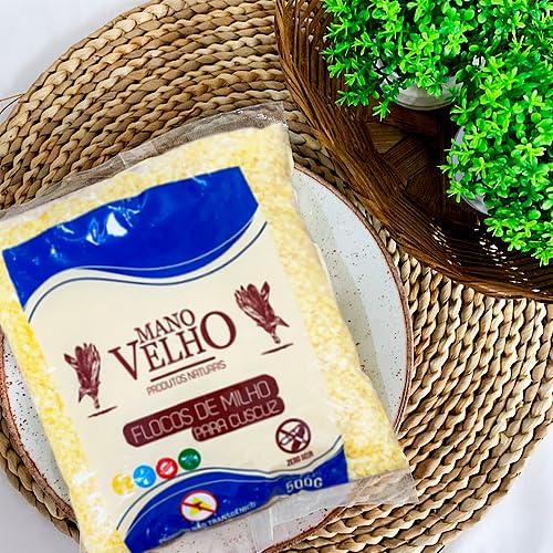 Farinha de Milho Flocos para Cuscuz Mano Velho Pacote (500g)